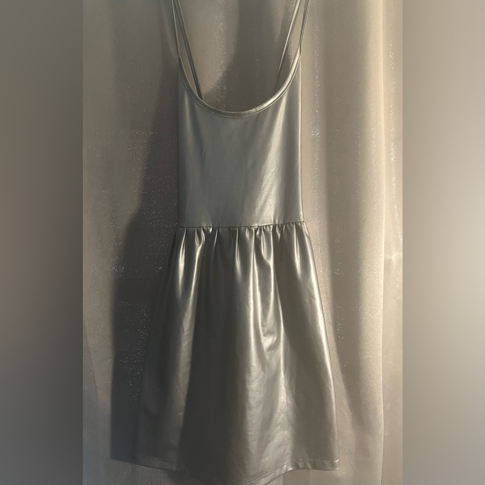 Urban outfitters-‘Silence + Noise’ Size (S) Faux latex wet look babydoll dress.